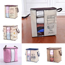 Large Non-woven Clothes Quilt Blanket Bag Zipper Handle Storage Box Organizer