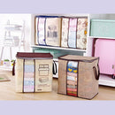 Large Non-woven Clothes Quilt Blanket Bag Zipper Handle Storage Box Organizer