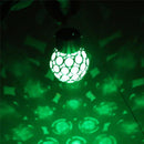 1 x Change LED Solar Garden Hanging Light Crackle Glass Lantern Ball Patio Hot