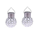 1 x Change LED Solar Garden Hanging Light Crackle Glass Lantern Ball Patio Hot