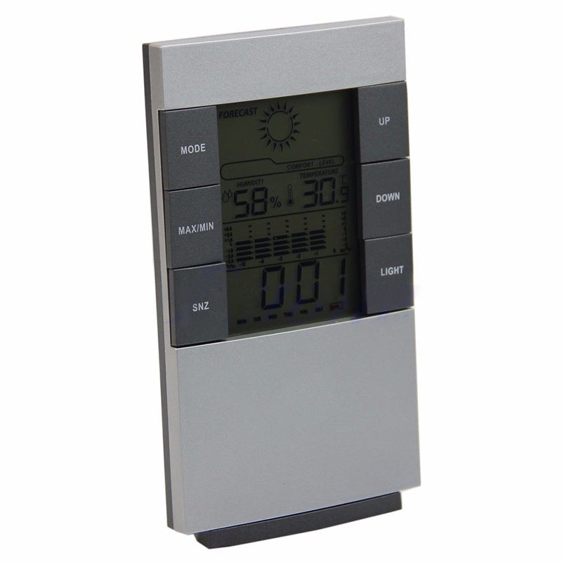 1*Room LCD Thermometer Hygrometer Humidity Meter Indoor Temperature Clock