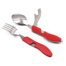 6 in 1 Folding Tableware, Portable Stainless Steel Camping Picnic Cutlery Travel
