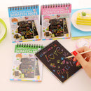 1x Kid Magic DIY Scratch Painting Paper Colouring Draw Book Play Notebook Gift