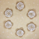 10x Handmade Jute Hessian Burlap Flower With Lace Rose Hat DIY Craft Hot