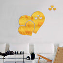 Decoration Mirror Heart-Shaped Wall-Art Living-Room DIY Valentine's-Day