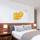 Decoration Mirror Heart-Shaped Wall-Art Living-Room DIY Valentine's-Day