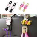 1* Car Back Seat Hanger Cute Cat Storage Hook Hidden Type Sundries Organizer