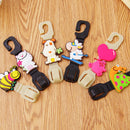 1* Car Back Seat Hanger Cute Cat Storage Hook Hidden Type Sundries Organizer