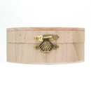 1 *Round Wooden Wedding Ring Jewelry Trinket Box Wood Container Case Good