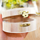 1pc  Wooden Ring Boxes / Earrings Jewellery Storage Box / Craft Plain Wood