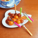 6 x Fruit Fork Newest Tableware Snack Cake Dessert Forks for Party Wedding