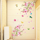 Peach Blossom Tree Branch Wall Stickers Flowers Birds Decals Room Decor Good b