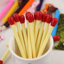 5 PCS Mini Cute Blue Ink Ballpoint Pens Matchstick Shape School Office Best