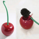 1x Wine Red Brush Set Plastic Creative Cherry Shape Lavatory Cleaning Toilet Hot