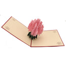 1x Cherry Blossoms Card Greeting Cards Birthday Christmas Year Gift Hot