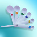 6 x White Plastic Measuring Spoons Set Kitchen Utensil Cooking Baking Tool Hot