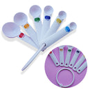 6 x White Plastic Measuring Spoons Set Kitchen Utensil Cooking Baking Tool Hot