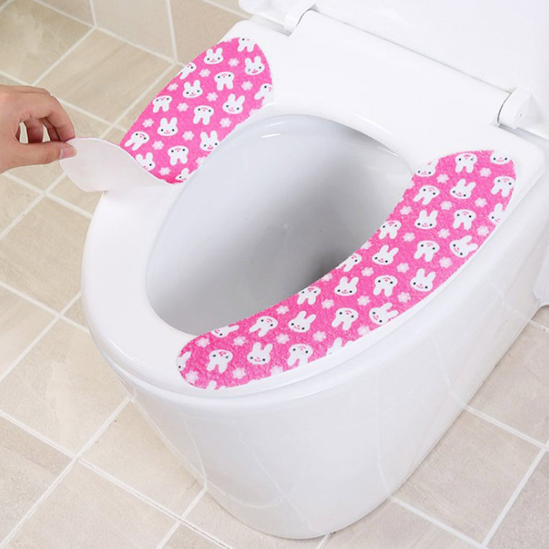 1 x Bathroom Self-adhesive Warmer Toilet Seat Closestool Soft Seat Cover Pad New