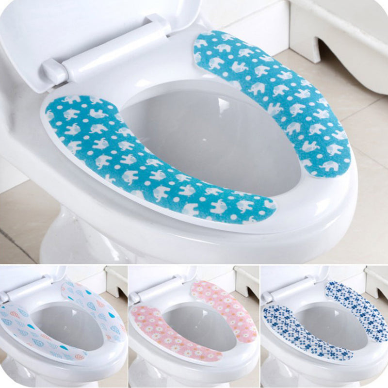 1 x Bathroom Self-adhesive Warmer Toilet Seat Closestool Soft Seat Cover Pad New