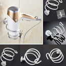 Chrome Wall Mounted Hair Dryer & Straighteners Holder Storage with Cable Hot 1x