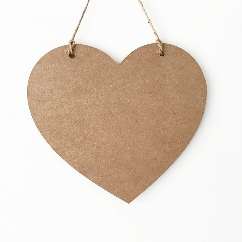 1*Beautiful Heart Shaped Composite Plate Hanging Plaque Present Gift