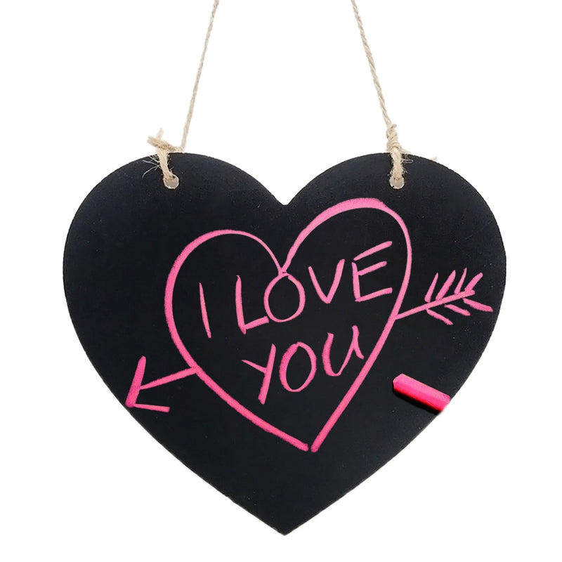 1*Beautiful Heart Shaped Composite Plate Hanging Plaque Present Gift