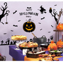 Halloween Window Display Wall & Window Stickers, Bats, Cats, Witches, Pumpkins