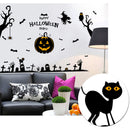 Halloween Window Display Wall & Window Stickers, Bats, Cats, Witches, Pumpkins