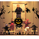 Halloween Window Display Wall & Window Stickers, Bats, Cats, Witches, Pumpkins