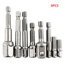 8x Hex Drill Bit Socket Adapter 1/4" 3/8" 1/2" Drive Electric Impact Driver Best