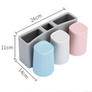 Wall Mounted Toothbrush Holder Cup Box Toothpaste Holder Bathroom New 1 set