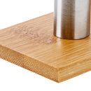Bamboo Wood Wall Mounted Holder Glue Single Coat Wall Hooks Stainless Steel