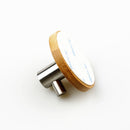 Room Bamboo Wood Wall Mounted Glue Single Coat Wall Hook Stainless Steel