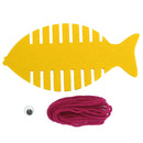 Yellow Diy Non-woven Threaded Fish Fabric Felt Kit Home Garten Decoration