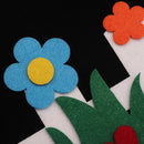 Colorful Environmentally Felt Cloth Flowers Stickers Home Garten Decoration
