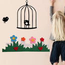 Colorful Environmentally Felt Cloth Flowers Stickers Home Garten Decoration