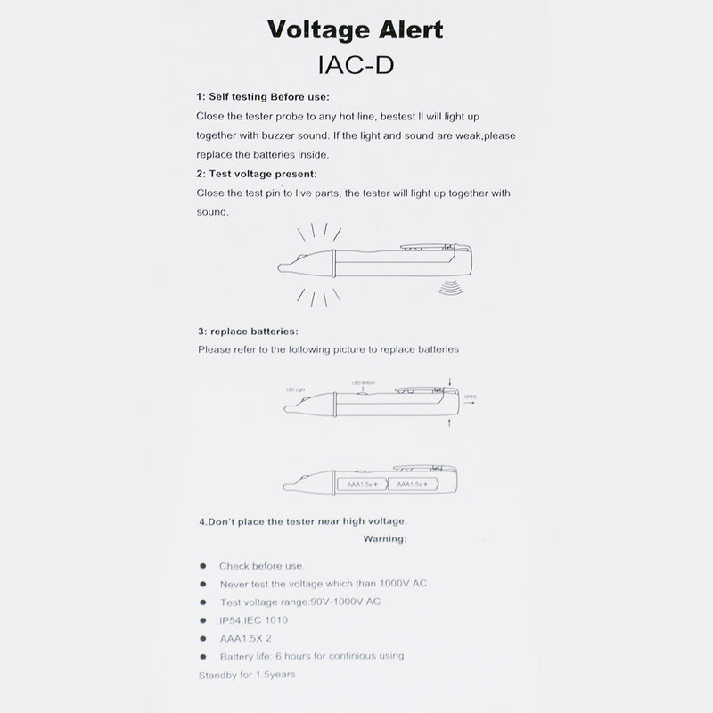 1* Non-contact Electronic Digital Display Test Pencil Vd02 with Led Nice