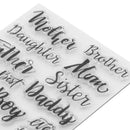 Clear Family Members Call Silicone Stamp for Diy Scrapbooking/ Photo Album Decor
