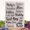 Clear Family Members Call Silicone Stamp for Diy Scrapbooking/ Photo Album Decor