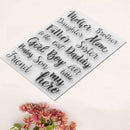 Clear Family Members Call Silicone Stamp for Diy Scrapbooking/ Photo Album Decor