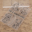 Transparent Clear Silicone Rubber Stamp Environmentally Friendly Pet Film