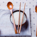 Eco-friendly Wooden Chopsticks and Spoons for Kitchen Home Picnic Travel