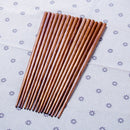 1-Pairs Chopstick--1 Spoon-Set Brown Natural-Wood Japanese Handmade
