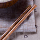 1-Pairs Chopstick--1 Spoon-Set Brown Natural-Wood Japanese Handmade