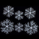 Plastic Snowflakes Shape String Christmas Tree Home Window Door Art DIY New 6x