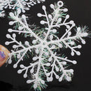 Plastic Snowflakes Shape String Christmas Tree Home Window Door Art DIY New 6x
