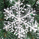 Plastic Snowflakes Shape String Christmas Tree Home Window Door Art DIY New 6x