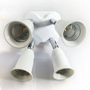 E27 Base LED Light Lamp Bulb Socket Split Rotate Splitter Adapter