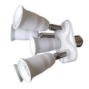 3 in 1 Adjustable E27 Base Led Light Lamp Bulbs Adapter Holders Socket Splitter