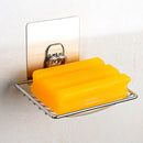1 pc Stainless Steel Suction Cup Soap Dish Drain Tray Holder Bathroom Hot